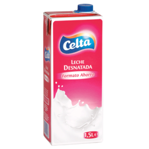 Leche desnatada Celta